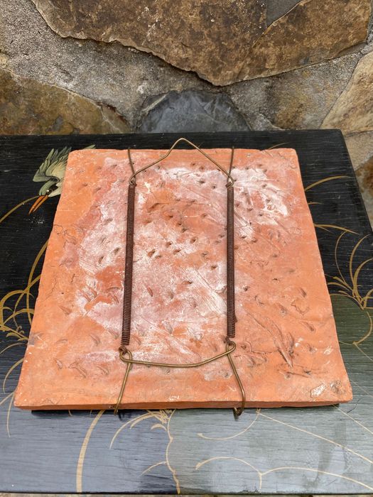 Azulejo Placa Sintra em Barro 20 cm Assinado Margarida Schimmelpfennig