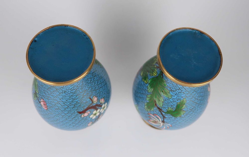 Par de Jarras Cloisonné China 17 cm