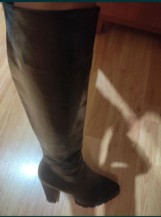 Сапоги жіночі шкіряні. Зимові сапоги. Взуття жіноче.