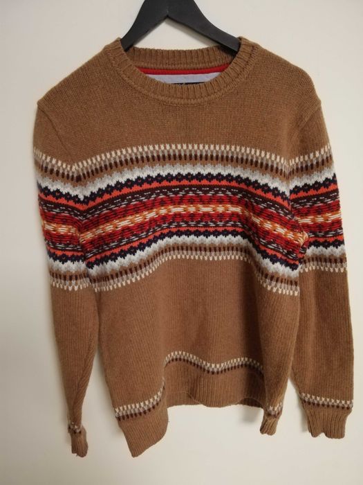 sweter wełniany Tommy Hilfiger M 38 brąz