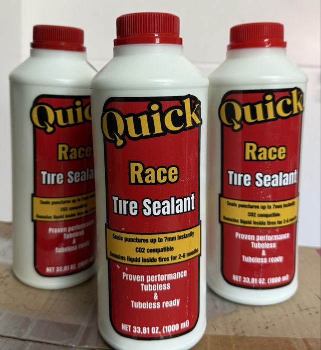 Uszczelniacz do opon mleko mleczko Quick Race Tire Sealant 1000ml tubelss ready tr tlr Opona detka stans   silant enduro ebike ellektryk