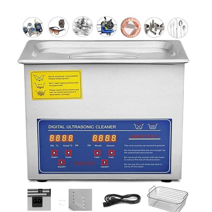 Máq. Limpeza ultrassons 30L  300W/600W  28/40kHz Inox