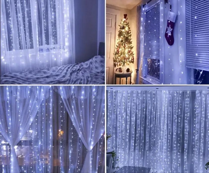 Kurtyna led, 3x3m 3x2m . girlanda