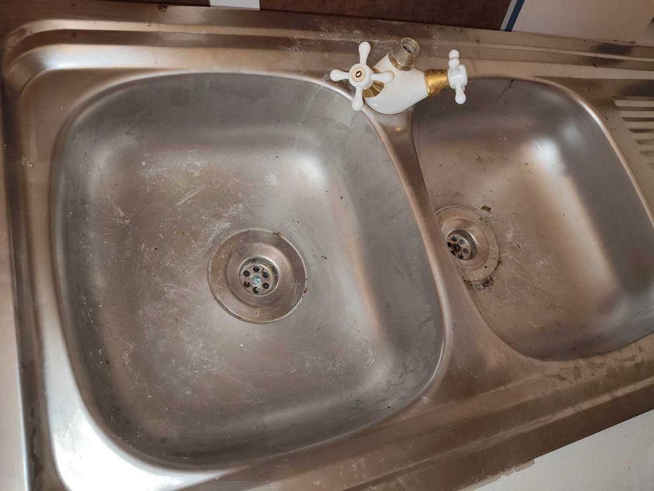 Pia Lava Louça 2 Cubas Inox