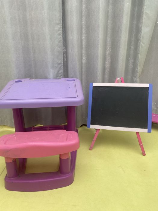 Secretaria bebe Mesa criança escrevaninha e quadro de ardosia