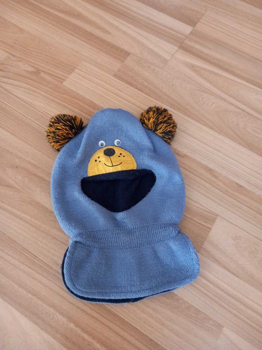 Zestaw czapka Miś z szalikiem + komin Miś  + 2 pary rekawiczek