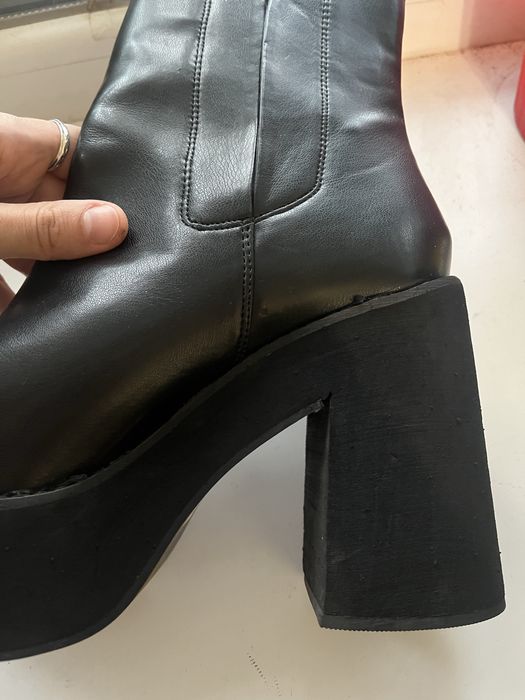 Трендові чобітки topshop з квадратним носиком