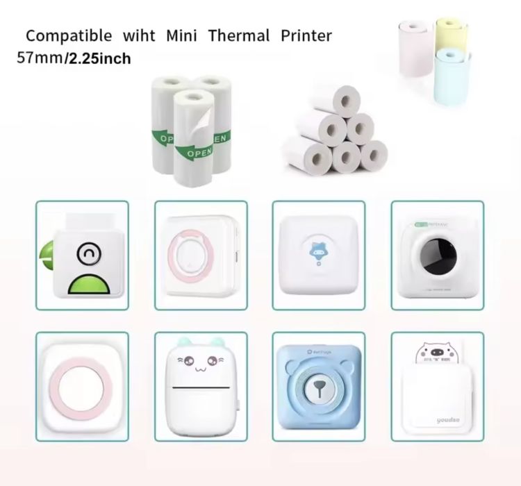 Клейкий папір для міні принтера папір для дитячого термопринтера