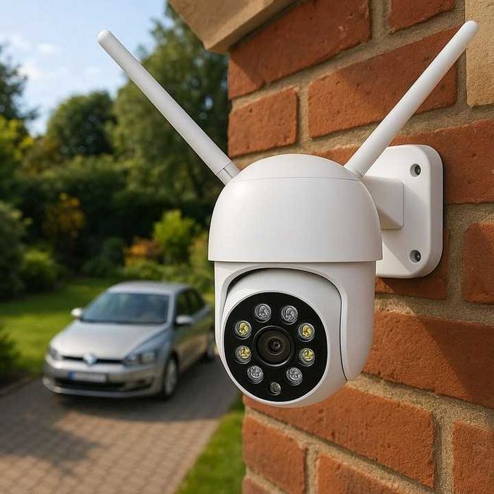 TUYA Kamera obrotowa zewnętrzna WIFI IP 4mpx WQHD audio 4xZOOM zestaw