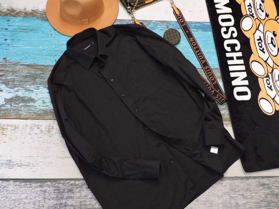 Bosweel Męska grafitowa koszula gładka 46