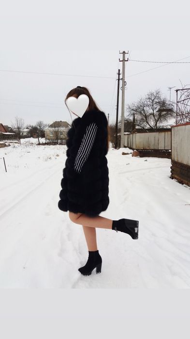 Жилетка з натурального хутра, песець