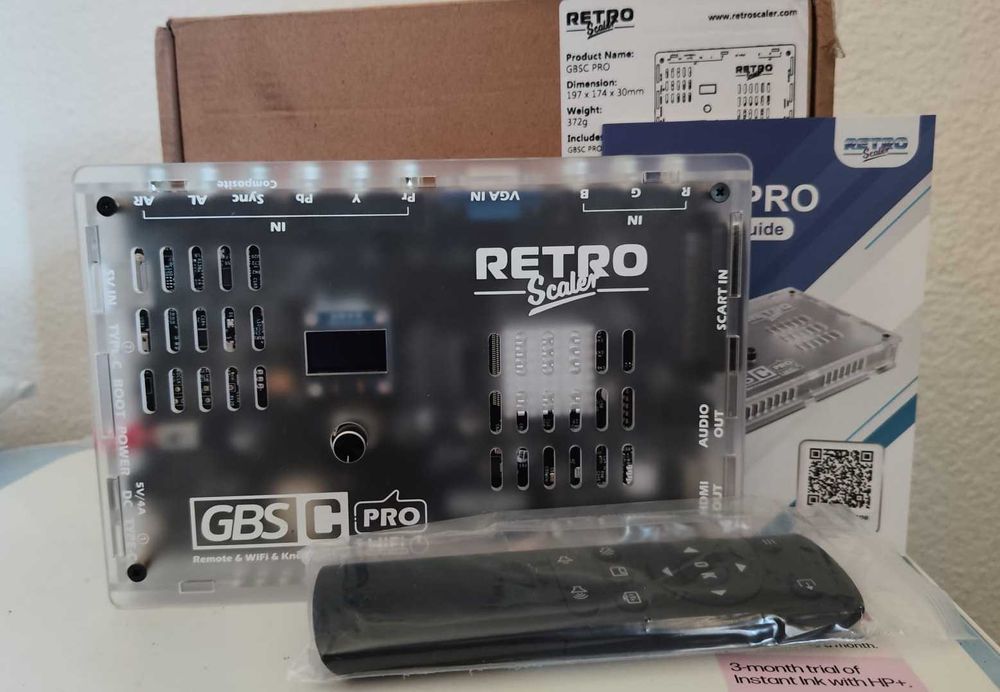 RetroScaler GBSC PRO WiFi HDMI 1080p | Upscaler SCART / VGA / RGBS | Novo