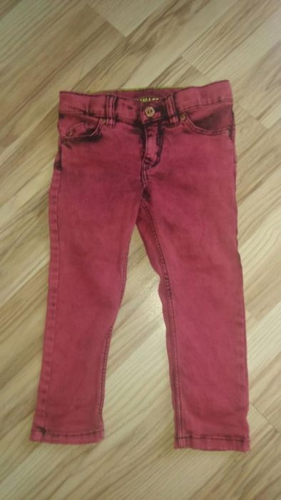 Jaensy h&m skiny czerwone, legi, leginsy, bordowe spodnie, czerwone