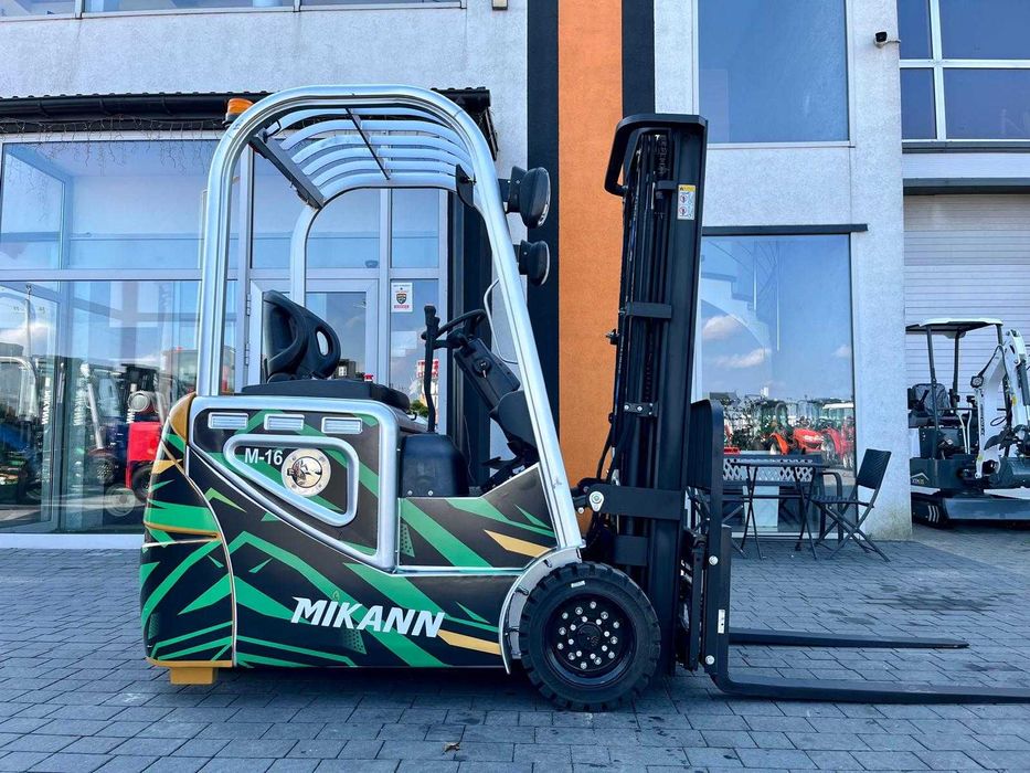 Wózek Widłowy Elektryczny 1,6T MIKANN, Maszt 4.5m,Triplex, 3-kołowy