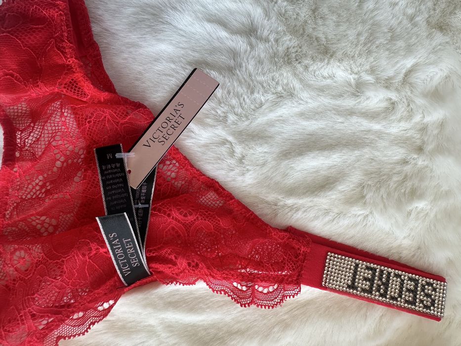 NOWY komplet bielizny Victoria’s Secret rozmiar 75C C75 stanik + stringi 34C