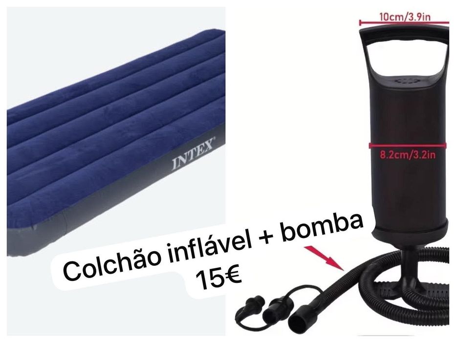 Colchão de solteira inflável + bomba