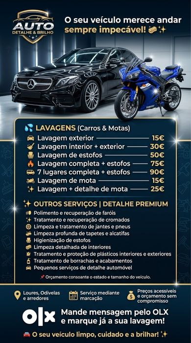 Lavagem Auto & Motas — Limpeza,Cuidado e Brilho!