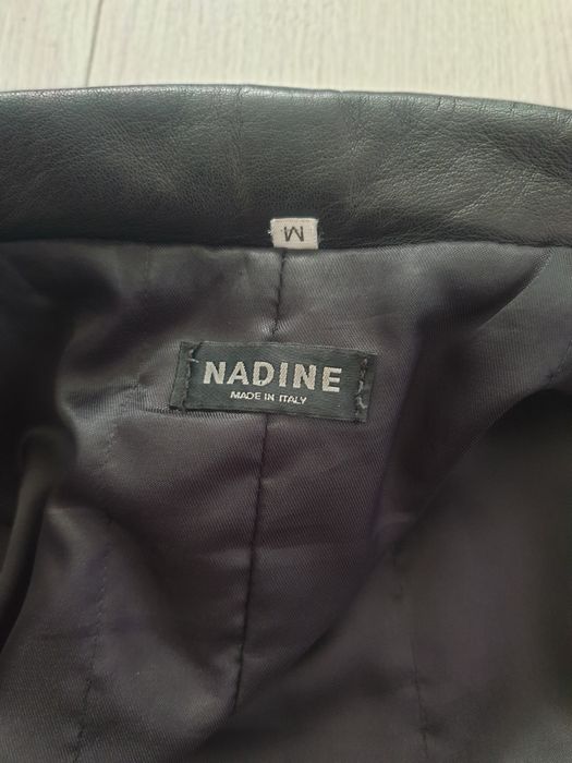 Płaszcz skórzany M damski jeans długi czarny