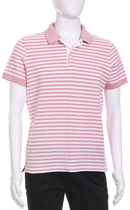 MASSIMO DUTTI koszulka polo męska paski bawełna L