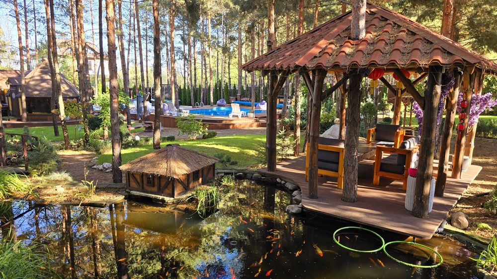 Оренда будинку подобово. Басейн. Чан  Лес  Баня  Сапы  Каякі