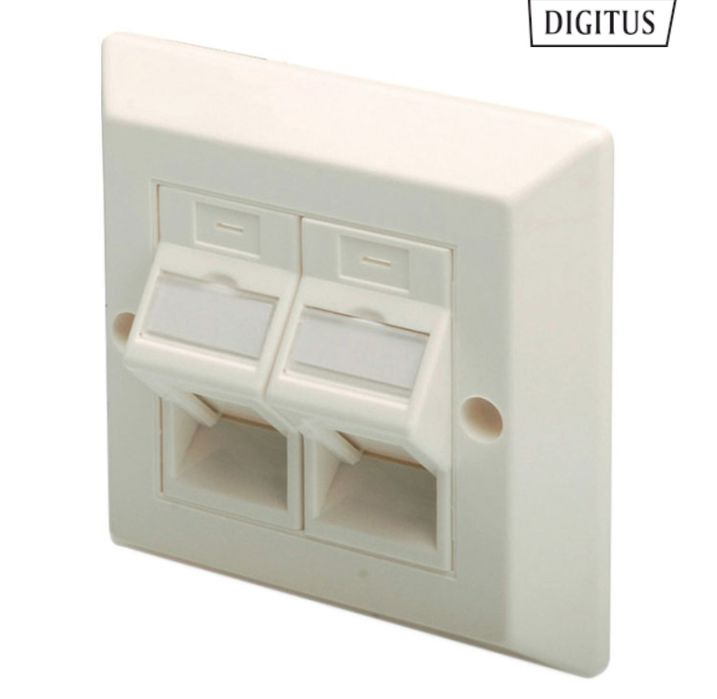 Панель лицьова DIGITUS 2xRJ-45 White (DN-93805)