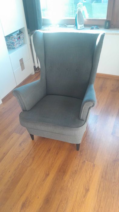 Fotel uszak IKEA szary BDB stan