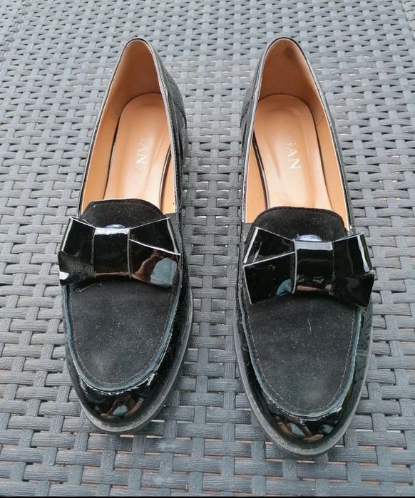 Mokasyny damskie czarne roz 40