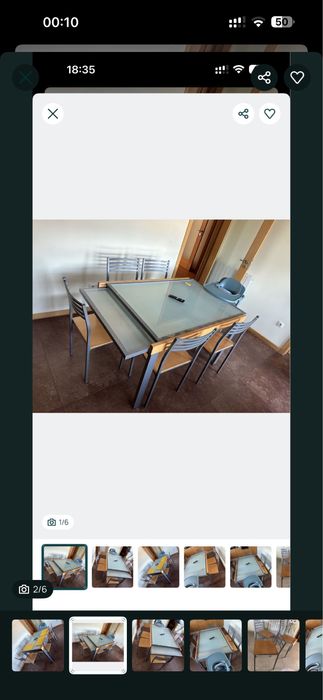 Mesa cozinha que aumenta + 8 cadeiras
