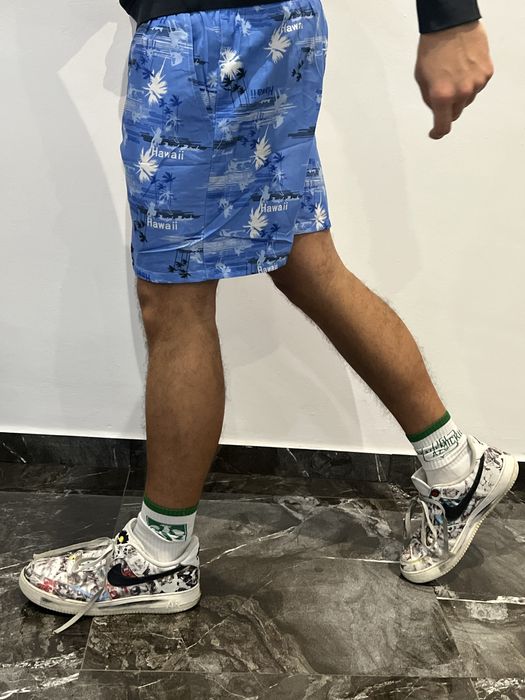 Hawajskie kąpielówki niebieskie nowe spodenki krótkie