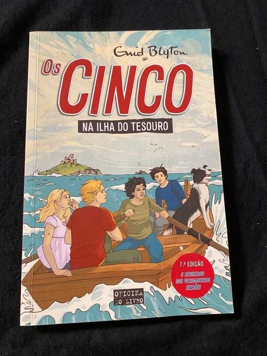 Livro "Os cinco na ilha do tesouro"