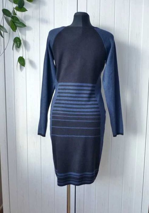 Max Studio dzianinowa dopasowana sukienka midi L