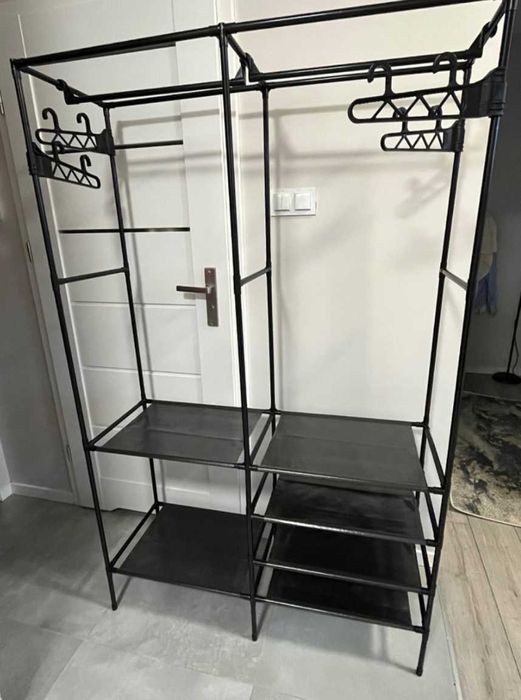 Stojący wysoki z haczykami do garderoby na ubrania przechowywanie duży