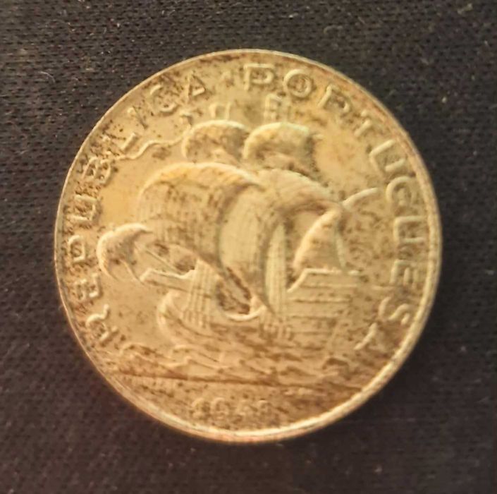 Moeda de 5 Escudos em Prata — Portugal, 1948 — Caravela
