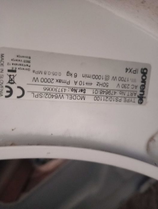 Pralka GORENJE  części