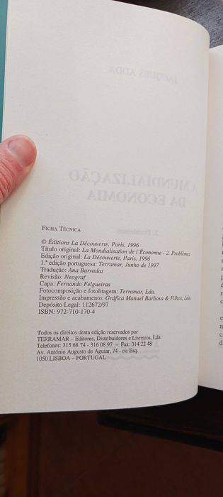 Colecção Questões de Economia (Terramar, 1997)