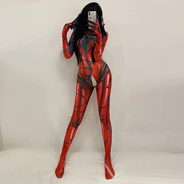 Fato Mulher Aranha Carnage Ousado