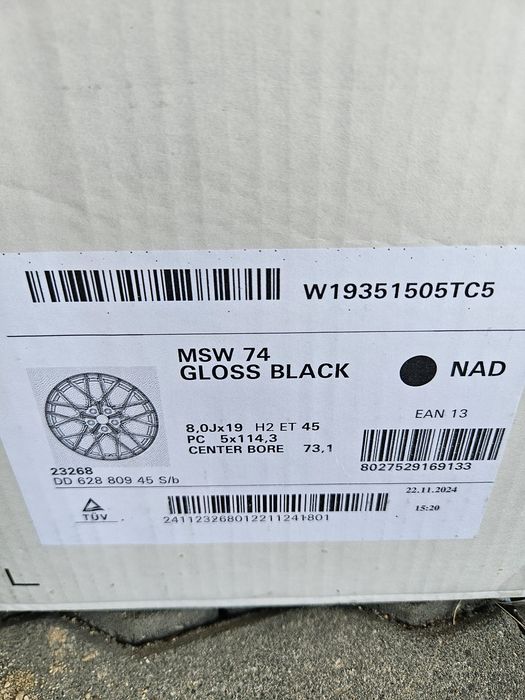 Jantes MSW by OZ 74  19" 5x114,3
