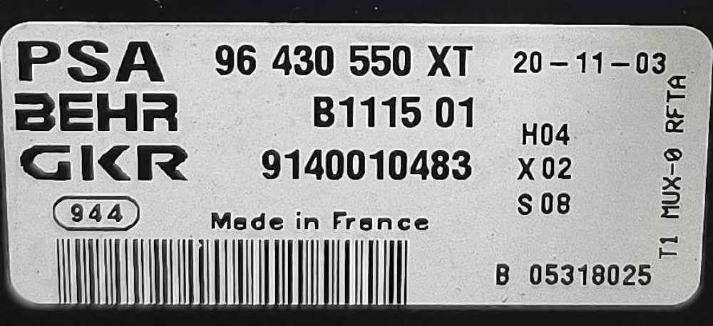 Comando Chauffage / Sofagem PEUGEOT 206 Hatchback (2A/C) ano 1998