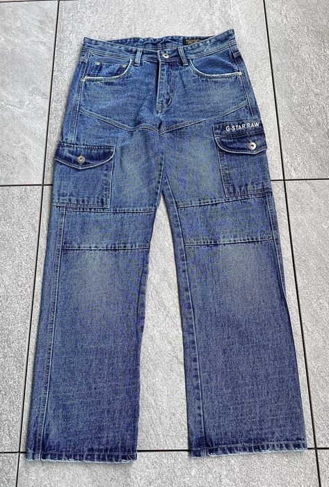 Spodnie jeansowe G-STAR RAW męskie bojówki baggy denim szerokie 34