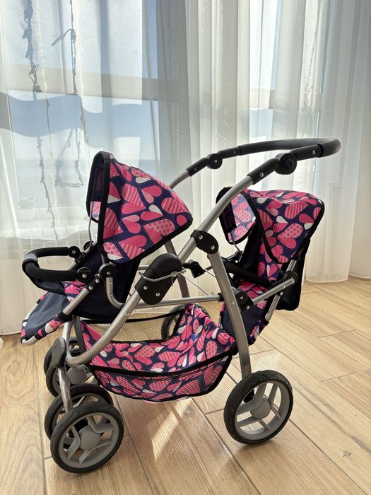 Коляска для куклы, двухместная