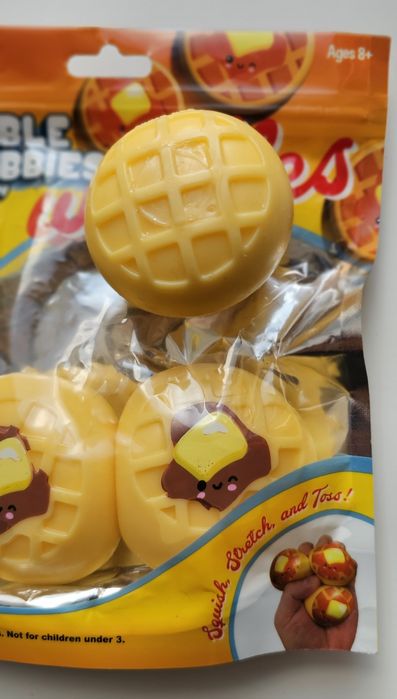 Сквіш Sticky Bubble Blobbies вафлі 3 шт