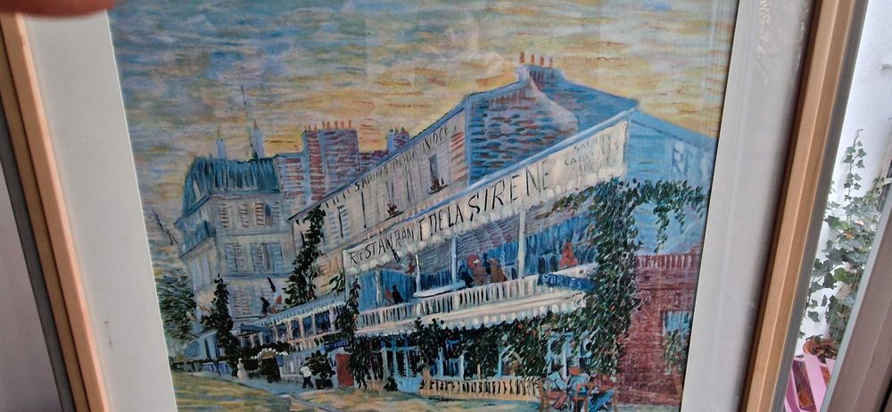 Barwna litografia Restauracja de la Sirene w Asnieres Vincent van Gogh