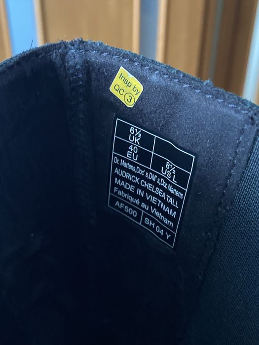 Ботинки Dr. Martens Chelsea Zip Audrick Tall Platform Black, Размер 40