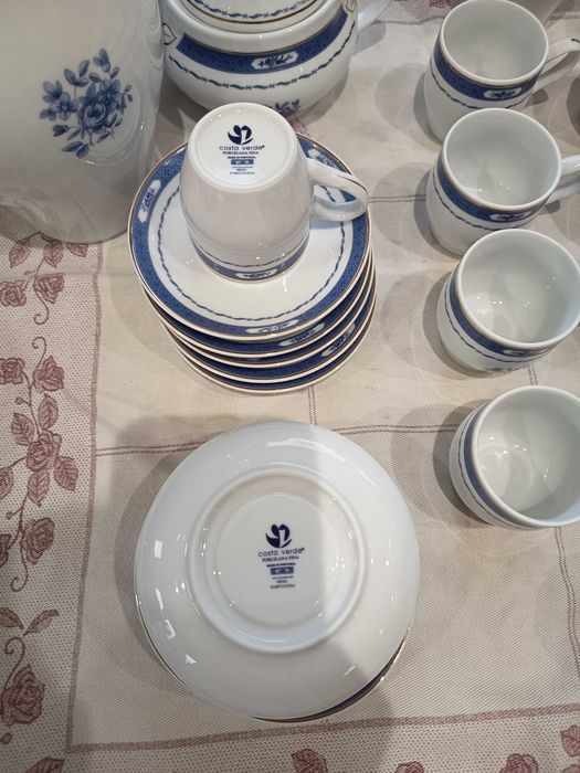 Serviço de Café Porcelana Costa Verde (23 peças)