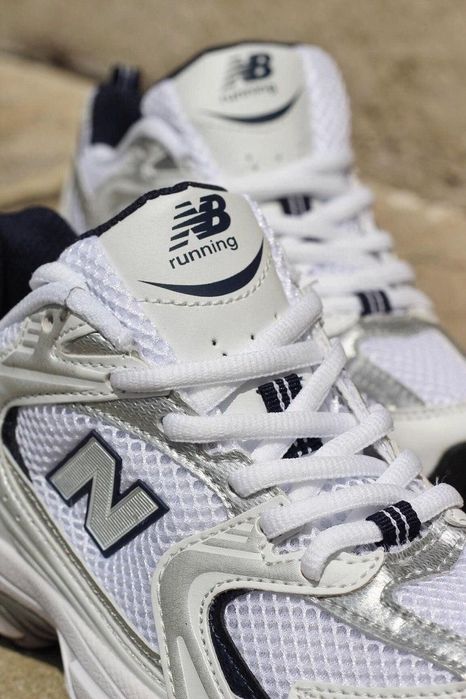 New Balance 530 White Silver Navy