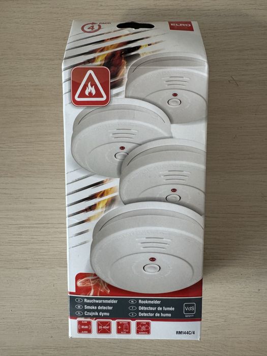 Czujniki dymu zestaw 4 sztuk - ELRO