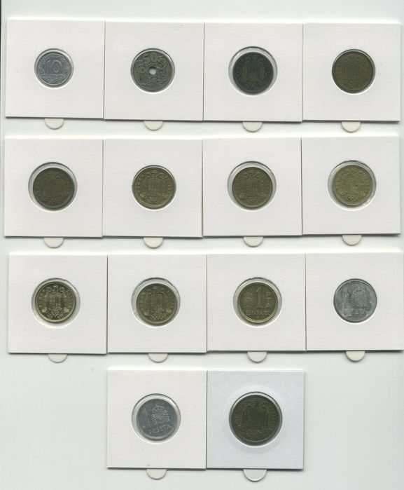 Coleção de (66) moedas - ESPANHA