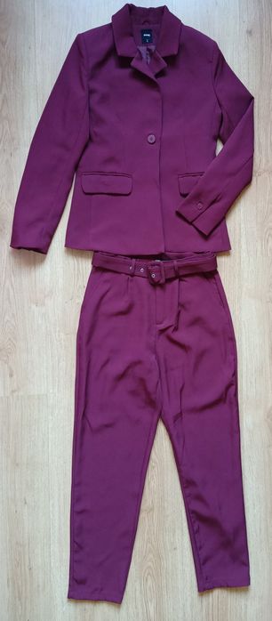 Bordowy garnitur s/m Sinsay