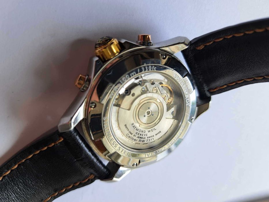 Relogio Raymond Weil em aço e ouro automatic