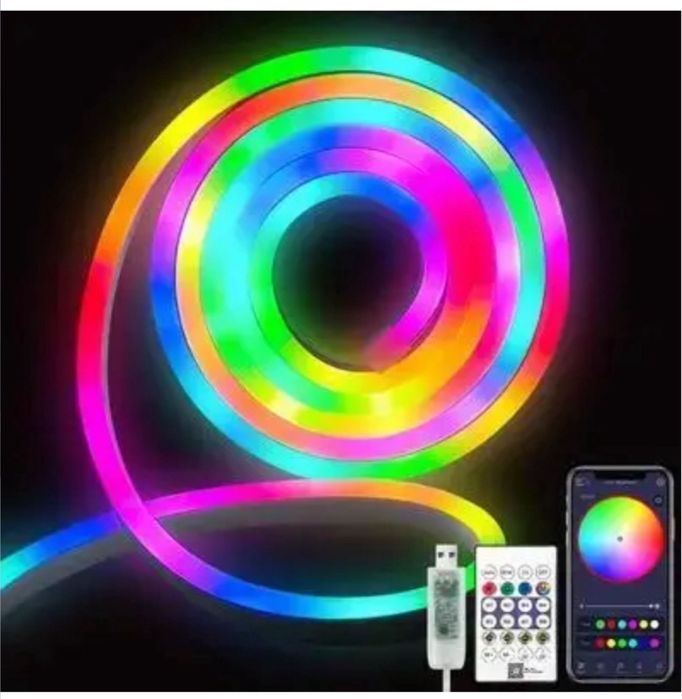 Неоновая лента  неонова стрічка 5 м RGB Лед лента Светодиодная лента